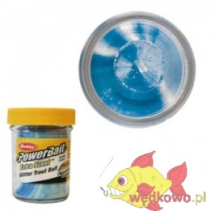 CIASTO BERKLEY GLITTER TROUT BAIT 50G White/Neon Blue