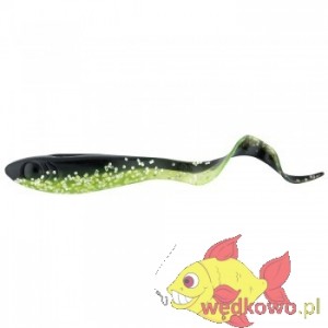 SVARTZONKER MCPERCH CURLY 8cm Black/chartreuse