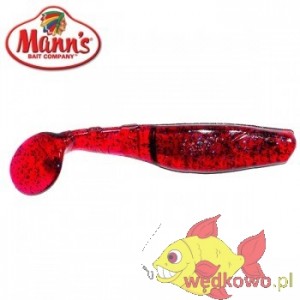 MANN'S M-056 7,0CM PU WIŚNIOWY Z NIEBIESKIM BROKATEM