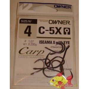 OWNER C-5X ISEAMA X with EYE SIZE 4 W OPAKOWANIU 9 SZTUK