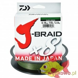 PLECIONKA DAIWA J-BRAID X8 0.18MM/150M